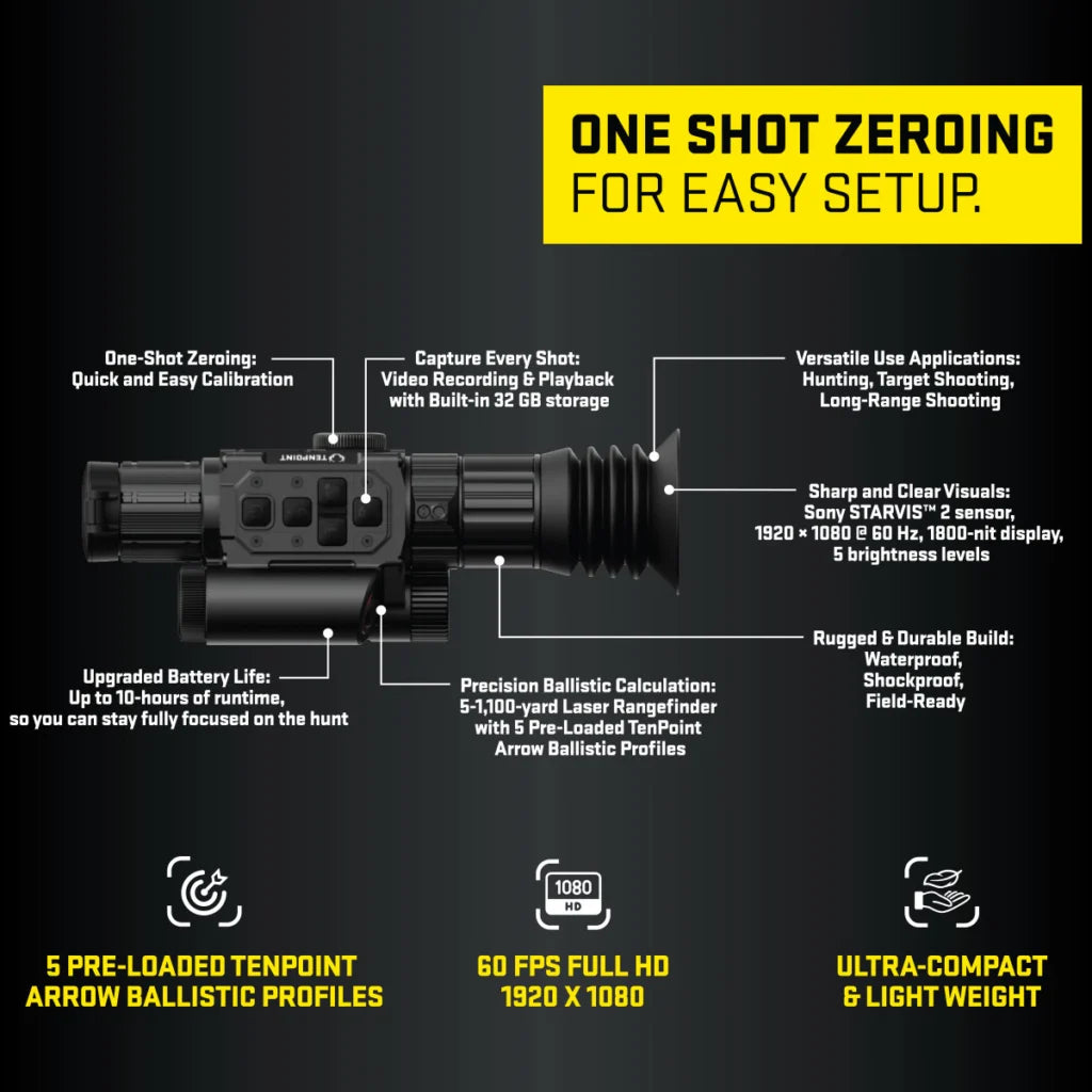 Vision HD Digital Rangefinding Crossbow Scope